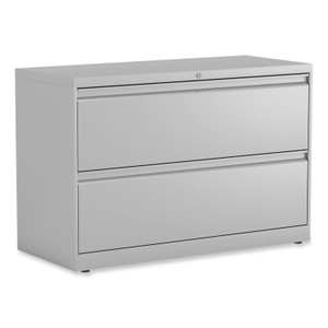 Alera Lateral File, 2 Legal/Letter-Size File Drawers, Light Gray, 42" x 18.63" x 28" View Product Image