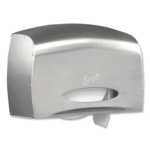 Scott Pro Coreless Jumbo Roll Tissue Dispenser, EZ Load, 14.38 x 6 x 9.75, Stainless Steel View Product Image