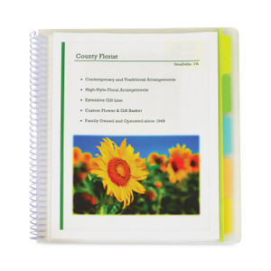 C-Line 10-Pocket Poly Portfolio with Write-On Tabs, 8.5 x 11, Clear/Clear View Product Image