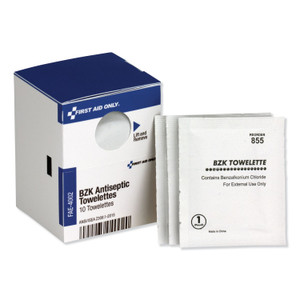 First Aid Only SmartCompliance Antiseptic Cleansing Wipes, 10/Box (FAOFAE4002) View Product Image