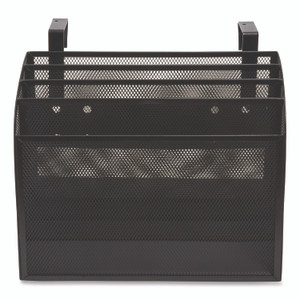 TRU RED Wire Mesh Incline Sorter, Enclosed Design, 4 Sections, Letter-Size, 12.99 x 6.49 x 10.15, Matte Black View Product Image