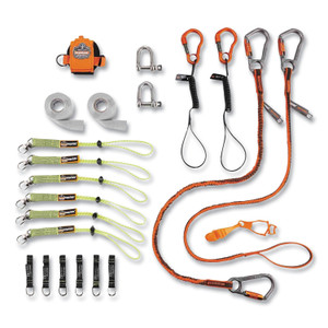 ergodyne Squids 3187 Scaffolding Worker Tool Tethering Kit, Assorted Max Working Capacities, Lengths and Colors View Product Image
