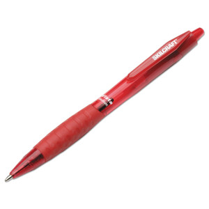 AbilityOne 7520014845271 SKILCRAFT VISTA Ballpoint Pen, Retractable, Medium 1 mm, Red Ink, Translucent Red Barrel, Dozen (NSN4845271) View Product Image