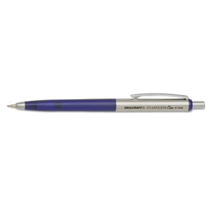 AbilityOne 7520016558504 SKILCRAFT Stainless Elite Mechanical Pencil, 0.7 mm, F (#2.5), Black Lead, Blue/Silver Barrel, 3/Pack View Product Image