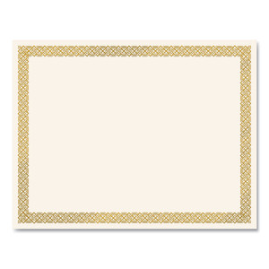 Great Papers! Foil Border Certificates, 8.5 x 11, Ivory/Gold with Gold Braided Border, 15/Pack View Product Image