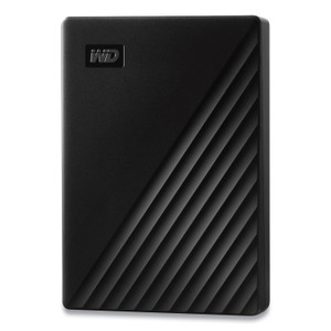 WD MY PASSPORT External Hard Drive, 5 TB, USB 3.2, Black View Product Image