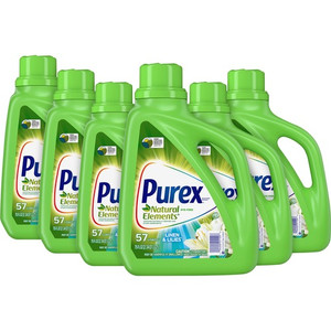 Purex Natural Elements Liquid Detergent - For Clothing - 75 fl oz (2.3 quart) - Linen, Lilies Scent - Hypoallergenic, Dye-free, Cleanse, Skin-friendly - Blue - (DIA01120CT) Product Image 