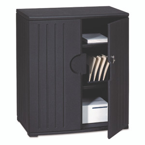 Iceberg Rough n Ready Storage Cabinet, Two-Shelf, 36w x 22d x 46h, Black View Product Image