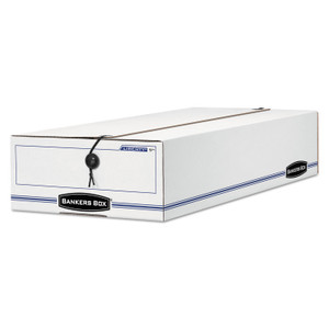 Bankers Box LIBERTY Check and Form Boxes, 9" x 24" x 6.38", White/Blue, 12/Carton View Product Image