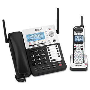 AT&T SB67138 DECT 6.0 Phone/Answering System, 4 Line, 1 Corded/1 Cordless Handset (ATTSB67138) View Product Image