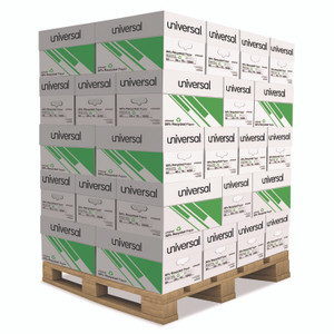 Universal 30% Recycled Copy Paper, 92 Bright, 20 lb Bond Weight, 8.5 x 11, White, 500 Sheets/Ream, 10 Reams/Carton, 40 Cartons/Pallet View Product Image