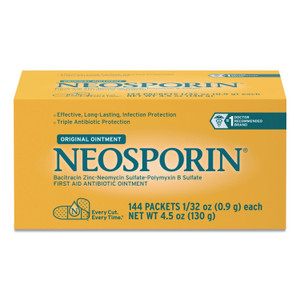 Neosporin Antibiotic Ointment, 0.03 oz Packet, 144/Box (JOJ512376900) View Product Image