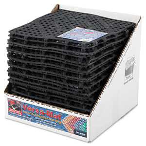 San Jamar Versa-Mat Bar-Shelf Liner, Plastic, 12w x 12d x 0.25h, Black, 24/Carton View Product Image