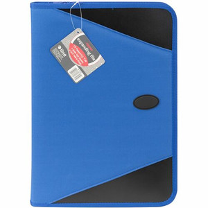C-Line Letter Expanding File - 8 1/2" x 11" - 300 Sheets Capacity - 13 Pocket(s) - Blue - Zipper Closure Product Image 