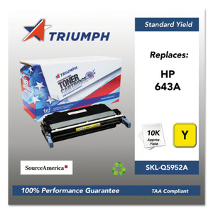 Triumph 751000NSH0285 Remanufactured Q5952A (643A) Toner, 10,000 Page-Yield, Yellow View Product Image