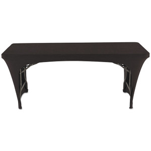 Iceberg iGear Fabric Table Cover, Open Design, Polyester/Spandex, 30" x 72", Black View Product Image
