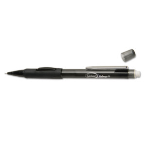 AbilityOne 7520015654872 SKILCRAFT SlickerClicker Side Advanced Mechanical Pencil, 0.5mm, Black Lead, Smoke/Black Barrel, Dozen (NSN5654872) View Product Image