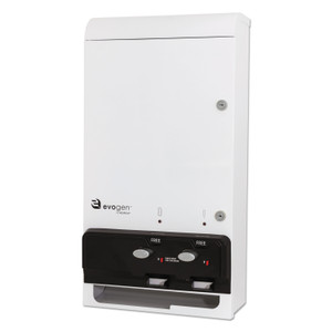HOSPECO Evogen Feminine Hygiene Dispenser, Metal, 14 x 7.75 x 26.25, White/Black View Product Image