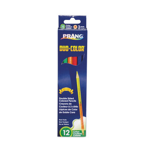 Prang Duo-Color Colored Pencil Sets, 3 mm, Assorted Lead and Barrel Colors, 6/Pack View Product Image