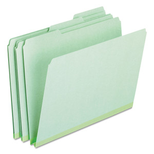 Pendaflex Pressboard Expanding File Folders, 1/3-Cut Tabs: Assorted, Letter Size, 1" Expansion, Green, 25/Box View Product Image
