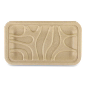 World Centric Fiber Trays, PLA Lined, PFAS Free, 8.3 x 4.9 x 0.7, Natural, Paper, 500/Carton View Product Image