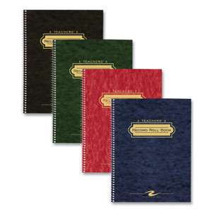 Roaring Spring Teacher's Record Roll Book, Five to Six Week Term: Two-Page Spread (50 Students), 11 x 8.5, Green/Gold Cover View Product Image