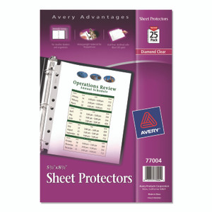 Avery Top Load Sheet Protector, Heavyweight, 8.5 x 5.5, Clear, 25/Pack View Product Image