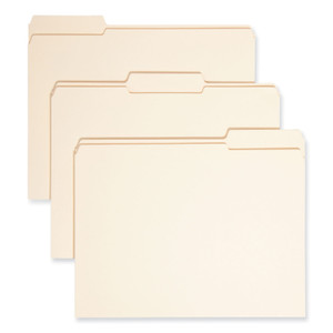 Smead Expandable Heavyweight File Folders, 1/3-Cut Tabs: Assorted, Letter Size, 1.5" Expansion, Manila, 50/Box View Product Image