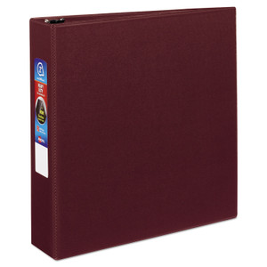 Avery Heavy-Duty Non-View Binder with DuraHinge and One Touch EZD Rings, 3 Rings, 2" Capacity, 11 x 8.5, Maroon (AVE79362) View Product Image