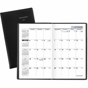 DayMinder Monthly Planner, Black, Pocket, 3 1/2" x 6" - Pocket - Julian Dates - Monthly - 14 Month - December 2025 to January 2027 Product Image 