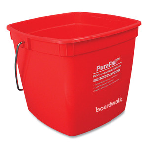 Boardwalk PuraPail, 6 qt, Polypropylene, Red/White View Product Image