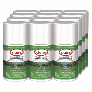 Claire Metered Air Freshener, Rain Forest, 11 oz Aerosol Spray, 12/Carton View Product Image