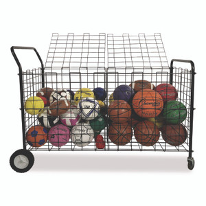 Champion Sports Double-Sided Lockable Ball Locker, Metal, 176 lb Capacity, 24 x 59 x 37, Black View Product Image