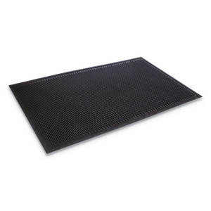 Crown-Tred Indoor/Outdoor Scraper Mat, Rubber, 35.5 x 59.5, Black View Product Image