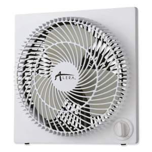 Alera 9" 3-Speed Desktop Box Fan, Plastic, White (ALEFANBX10B) View Product Image