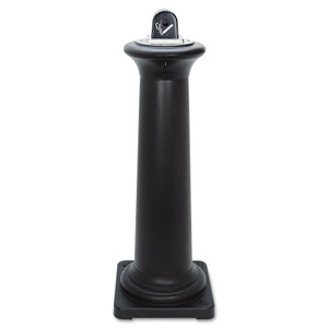 Rubbermaid Commercial GroundsKeeper Tuscan Receptacle, 22.05 gal, 13 dia x 38.38h, Black (RCP9W300BLA) View Product Image
