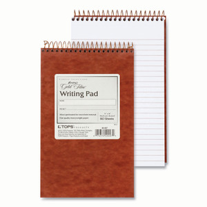 Ampad Gold Fibre Retro Wirebound Writing Pads, Medium/College Rule, Red Cover, 80 White 5 x 8 Sheets (TOP20007) View Product Image