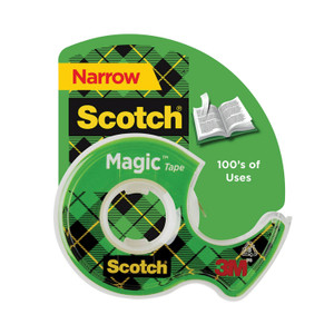 Scotch Magic Tape in Handheld Dispenser, 1" Core, 0.5" x 37.5 ft, Clear View Product Image