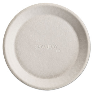 Chinet Savaday Molded Fiber Plates, 10", Cream, 500/Carton (HUH10117) View Product Image