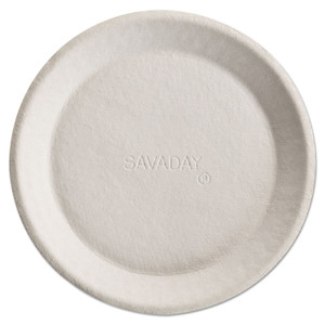 Chinet Savaday Molded Fiber Plates, Paper, 10" dia, Cream, 500/Carton View Product Image
