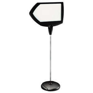 MasterVision Floor Stand Sign Holder, Arrow, 25 x 17, 63" High, White Surface, Black Steel Frame (BVCSIG01010101) View Product Image