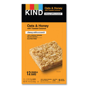 KIND Healthy Grains Bar, Oats and Honey with Toasted Coconut, 1.2 oz, 12/Box (KND18080) View Product Image