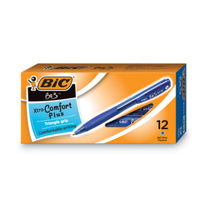BIC BU3 Ballpoint Pen, Retractable, Bold 1 mm, Blue Ink, Translucent Blue/Blue Barrel, Dozen (BICBU311BE) View Product Image