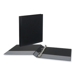 Universal Slant D-Ring View Binder, 3 Rings, 1" Capacity, 11 x 8.5, Black, 12/Carton Product Image 
