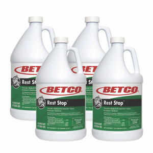 Betco Rest Stop Non-Acid Bowl and Restroom Cleaner, Floral Fresh Scent, 1 gal Bottle, 4/Carton View Product Image