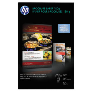 HP Inkjet Brochure Paper, 98 Bright, 48 lb Bond Weight, 11 x 17, White, 150/Pack (HEWCG932A) View Product Image