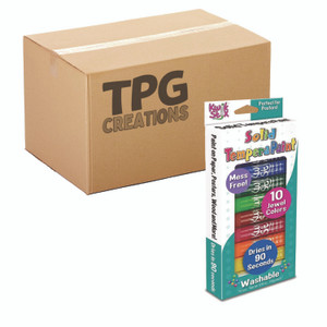 TPG Creations Kwik Stix Tempera Paint Set, 10 Assorted Jewel Tones Colors, 10/Pack, 12 Packs/Carton View Product Image