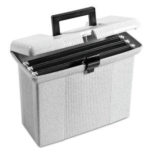 Pendaflex Portable File Boxes, Letter Files, 14.88" x 6.5" x 11.88", Granite View Product Image