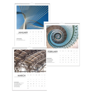 House of Doolittle Recycled Architecture Wall Calendar - Monthly - (HOD315) Product Image 