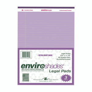 Roaring Spring Enviroshades Legal Notepads, 50 Orchid 8.5 x 11 Sheets, 3/Pack View Product Image